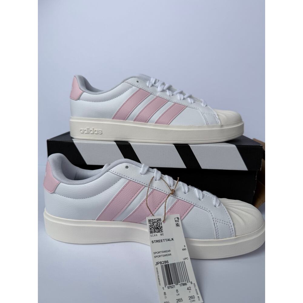 Adidas Streettalk JP8286 White Clear Pink Women's 9.5 New With Tags
